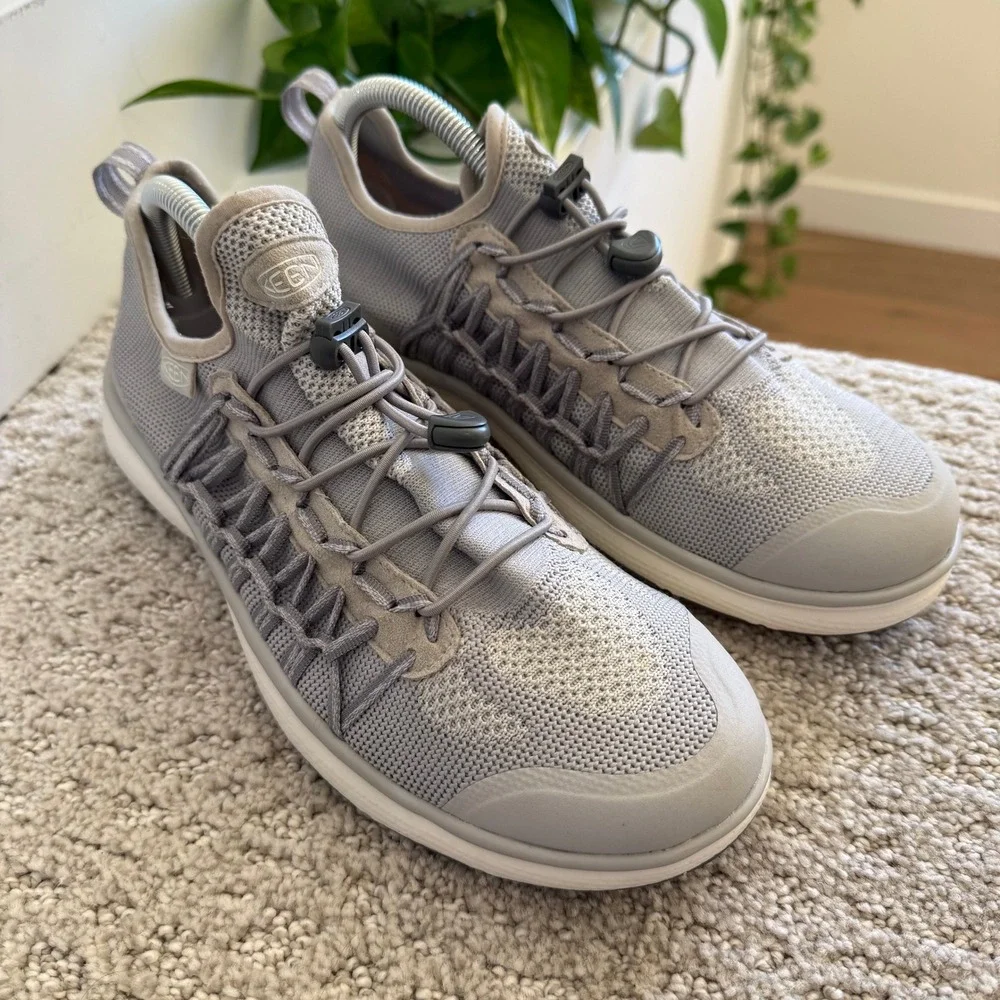 KEEN UNEEK EXO-W Women 10 Gray Knit Slip On Comfort SNEAKERS LIGHTWEIGHT COMFORT